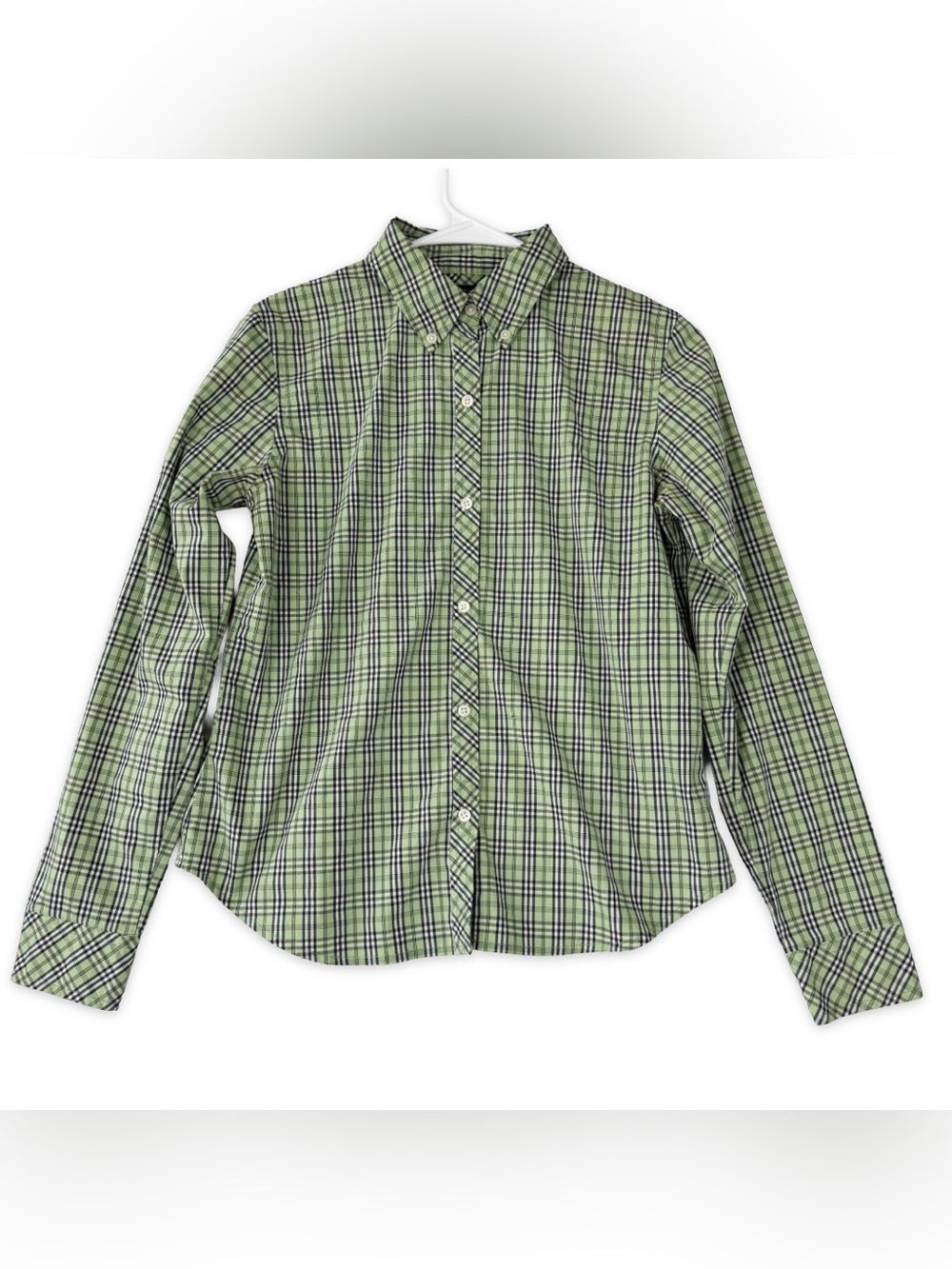 American Eagle Outfitters Button Down Top Womens S Small Green Long Sleeve